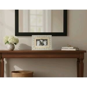 Ceramic Picture Frame for 4x6 Photo Mom "A special friend..." Cream Scrollwork